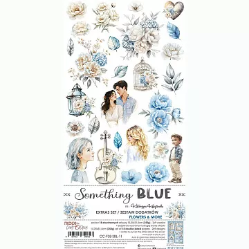 Набор бумаги 30х15 см "Something blue. Flowers", 18 листов (CraftO'clock)