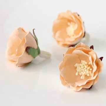 Цветок полиантовой розы "Светло-персиковый", 1 шт (Craft)