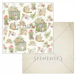 Бумага 30х30 см "Деревенские мотивы. Летний день" (Summer studio)