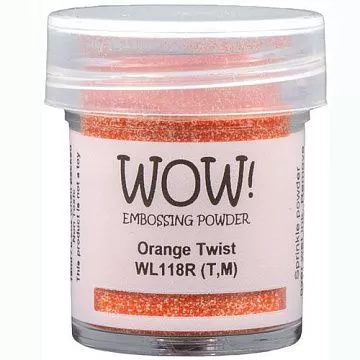 Пудра для эмбоссинга полупрозрачная "Orange Twist. Оранжевый твист" (WOW)