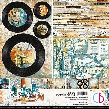 Набор бумаги 30х30 см "Blue Note. Фоновый", 8 листов (Ciao bella)
