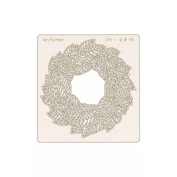 Украшение из чипборда "Рамочка с листьями" (Mr.Painter)