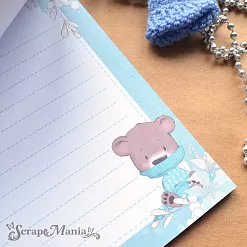 Блокнот на пружине А6 "Новогодняя Ванилька. Медвежонок Пончик", 16 листов (ScrapMania)