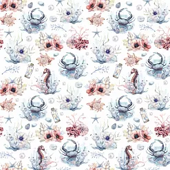 Бумага "Море, я скучала. Морские сокровища" (ScrapMania)