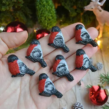 Миниатюра "Снегирь", 2,5х2,5 см, 1 шт (Югарт)