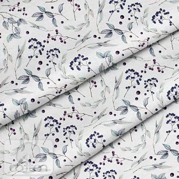 Отрез ткани 79х50 см "Грозди синие" (Cotton)