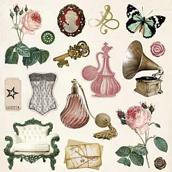 Набор бумаги 15х15 см "Сад герцогини", 12 листов (ScrapMania)