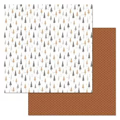 Набор бумаги 30,5х30,5 см "Снежинки-мандаринки", 12 листов (ScrapMania)