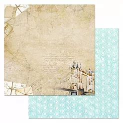 Набор бумаги 30,5х30,5 см "Путеводитель", 12 листов (ScrapMania)