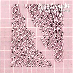 Чипборд "Фоновый. Морская сеть", 9х14 см (Scrapiki)