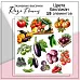 Набор высечек из ткани "Цвета баклажан", 6,2х4,5 см, 15 шт (RozeFlowers)