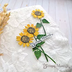 Нож "Длинные растения. Подсолнух", 3,4х6,6 см (ScrapMania)