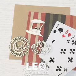 Чипборд "Алиса. Часы и шляпа", 4,5 см (LeoMammy) Чипборд "Алиса. Часы и шляпа", 4,5 см (LeoMammy)