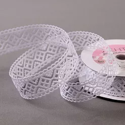 Лента фигурная "Ромбы резные", цвет белый, длина 1 м (АртУзор)