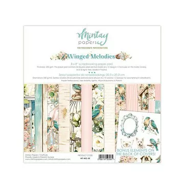 Набор бумаги 20х20 см "Winged Melodies", 24 листа (Mintay)