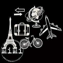 Набор украшений из чипборда "Путешествия. Вокруг света" (MiMi Design) Набор украшений из чипборда "Путешествия. Вокруг света" (MiMi Design)