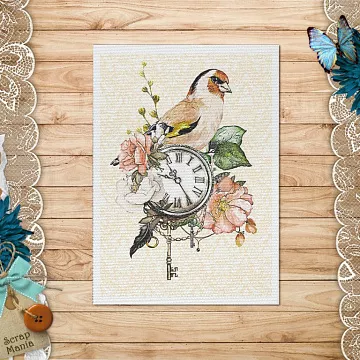 Тканевая карточка "Девичья тайна. Время" (ScrapMania)