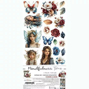 Набор бумаги 30х15 см "Mindfulness time. Flowers", 18 листов (CraftO'clock)
