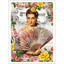 Тканевая карточка мини "L'amour. Красавица" (ScrapMania)