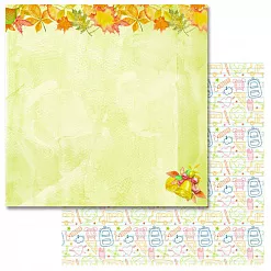 Набор бумаги 15х15 см "Школа", 8 листов (ScrapMania)