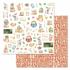 Набор бумаги 20х20 см "Первоклашка", 12 листов (ScrapMania)