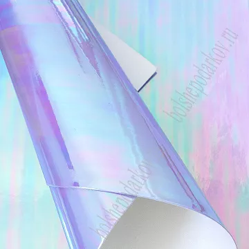 Отрез экокожи А4 "Гладкий глянцевый. Сиреневый бензиновый"