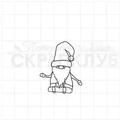 Штамп "Дед мороз", 3х4 см (Скрапклуб)