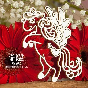 Украшение из чипборда "Пегас" (ScrapBox)
