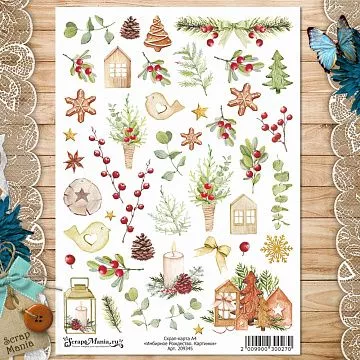 Скрап-карта А4 "Имбирное Рождество. Картинки" (ScrapMania)