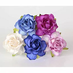 Букет больших кудрявых роз "Сиреневый микс", 5 шт (Craft) Букет больших кудрявых роз "Сиреневый микс", 5 шт (Craft)
