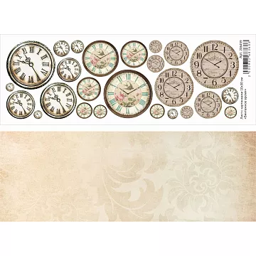Лист с картинками 10х30 см "Винтажное время" (ScrapMania)
