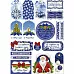 Скрап-карта А4 "Новогодние поздравления. Синие" (ScrapMania) Скрап-карта А4 "Новогодние поздравления. Синие" (ScrapMania)