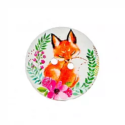 Пуговица деревянная "Лисёнок" (АртУзор)