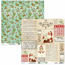 Набор бумаги 15х15 см "Merry & Bright", 24 листа (Mintay)