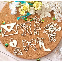 Чипборд "Свадьба", 4,3х3,2 см (LeoMammy)