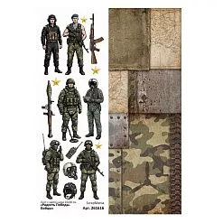 Лист с картинками 10х30 см "Радость Победы. Бойцы" (ScrapMania) Лист с картинками 10х30 см "Радость Победы. Бойцы" (ScrapMania)