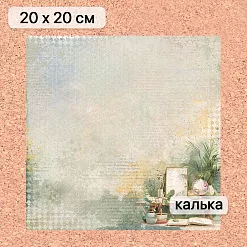 Калька 20х20 см "Школьная жизнь 11", плотность 110 гр/м2 (ScrapMania) Калька 20х20 см "Школьная жизнь 11", плотность 110 гр/м2 (ScrapMania)