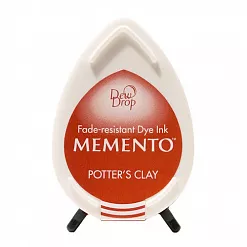 Подушечка чернильная водорастворимая "капля" Memento, размер 32х50мм, цвет терракотовый