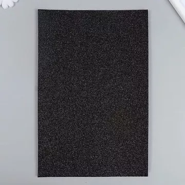 Отрез фетра А4 с глиттером "Чёрный", толщина 2 мм