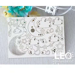 Набор украшений из чипборда "Детский" (LeoMammy) Набор украшений из чипборда "Детский" (LeoMammy)