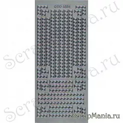 Контурные наклейки "Бордюры и уголки", серебро (JEJE)
