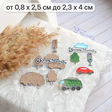 Нож "Детство. Транспорт мини", 2,3х4 см (ScrapMania)