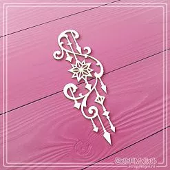 Чипборд "Новогодняя гирлянда с завитками", 3,2х9 см (СкрапМагия)