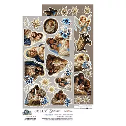 Бумага 15х30 см "Jolly season. Holly night. Для вырезания" (CraftO'clock)