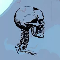 Штамп "Череп профиль", 4х6 см (Креатив)