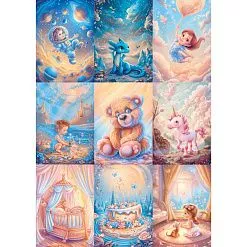 Набор бумаги А4 "Мир фантазий", 9 листов (CraftStory)