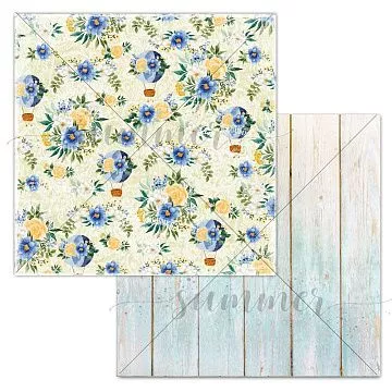 Бумага 30х30 см "Морское путешествие. Море цветов" (Summer studio)