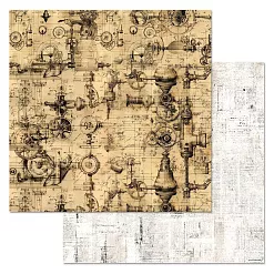 Бумага "Старый архив. Механизмы" (ScrapMania) Бумага "Старый архив. Механизмы" (ScrapMania)