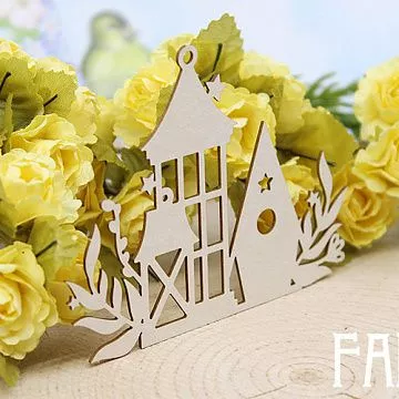 Украшение из чипборда "Фонарики 1567" (Fantasy)