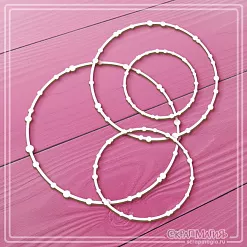 Чипборд "Круглые рамки из бусинок", 7,5х7,5 см (СкрапМагия)